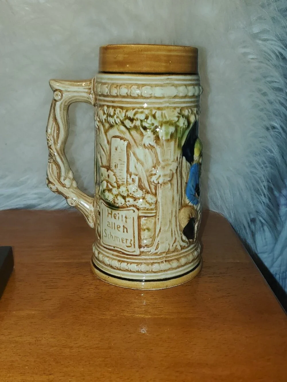 A Happy Heart Heals All Pain Japan Beer Stein